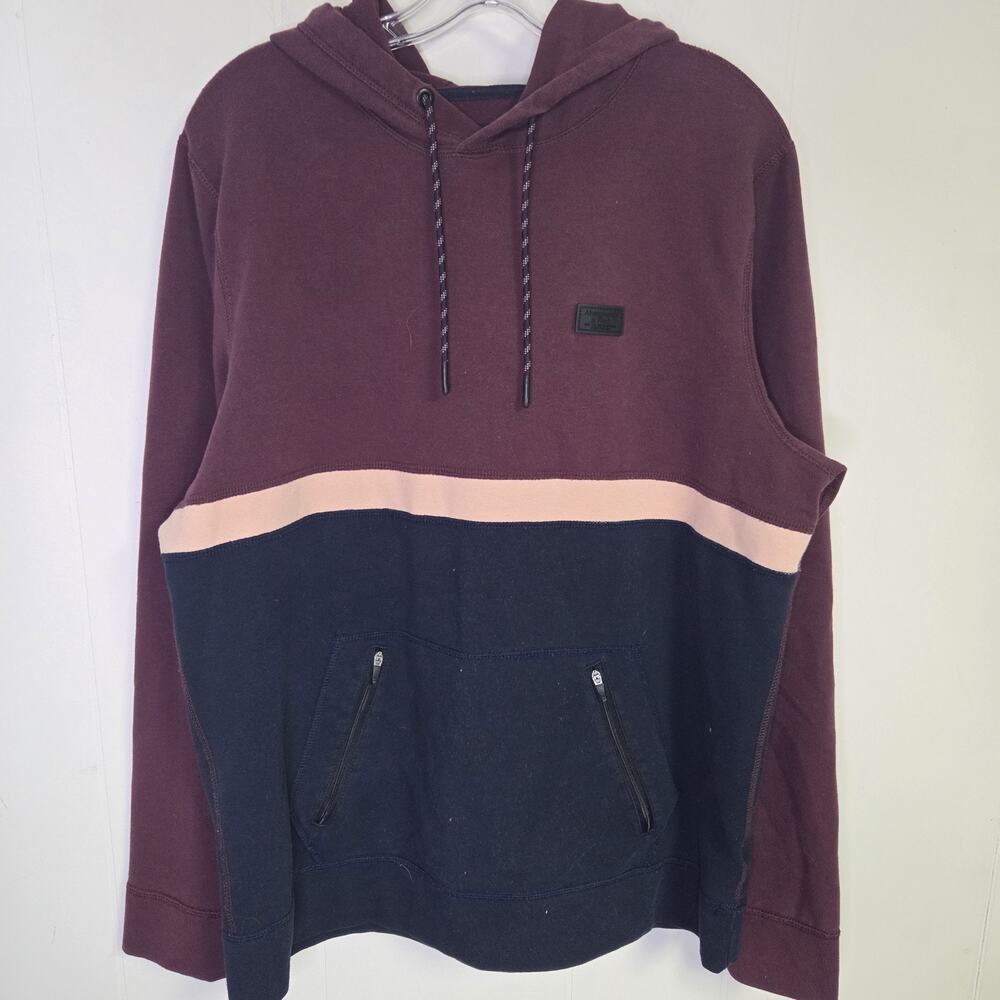 Abercrombie & Fitch Hoodie Colorblock Pullover Sweatshirt Size Large